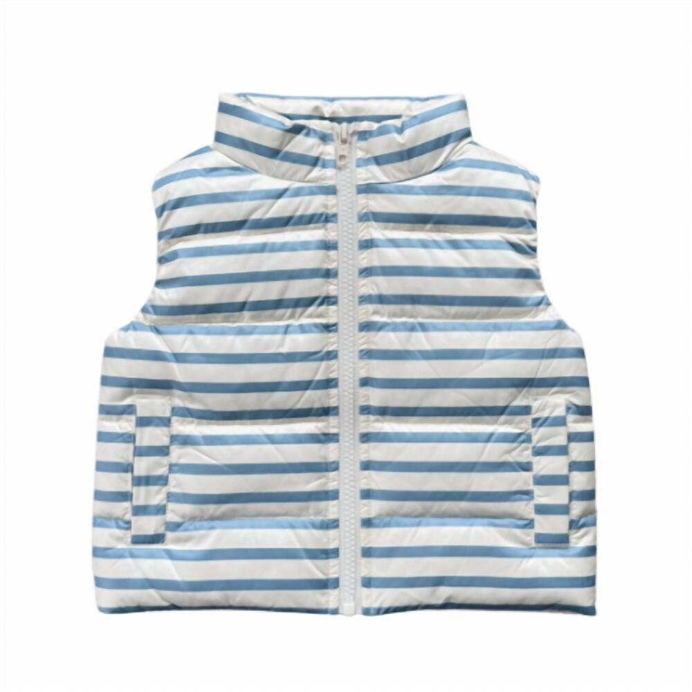 NEW BABYSPROUTS kid's puffer vest in ski blue stripe